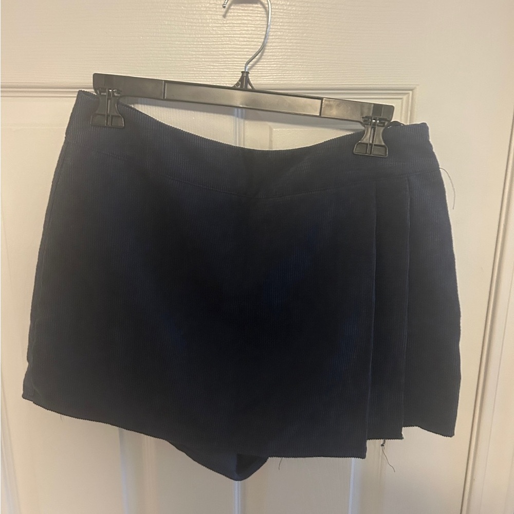 She + Sky Dark Blue Corduroy Skirt